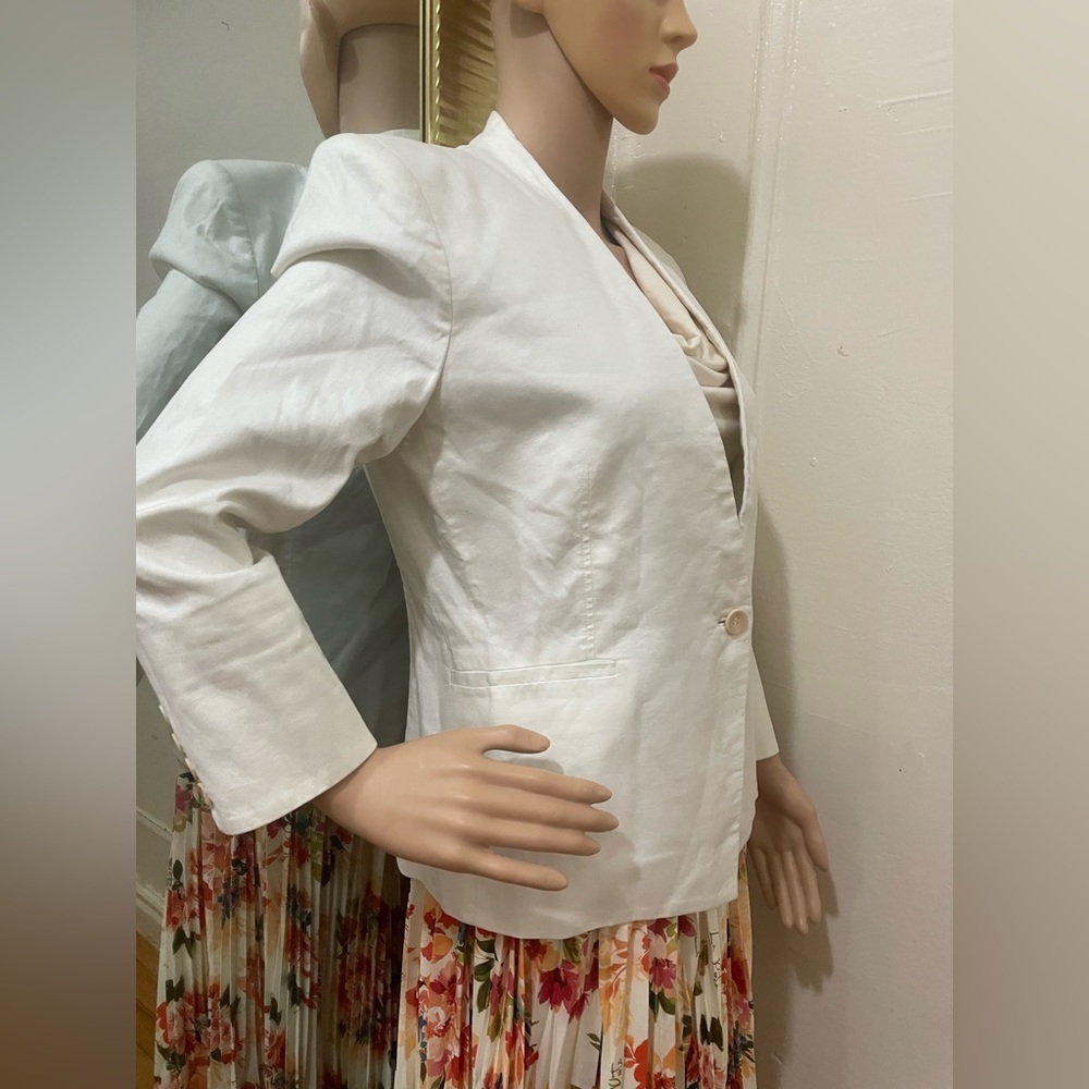 Helmut Crisp White Single-Button Women's Blazer - Picture 10 of 14